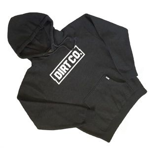 Dirt Co Heavy Weight Hoodie in Charcoal Gray. Sz M